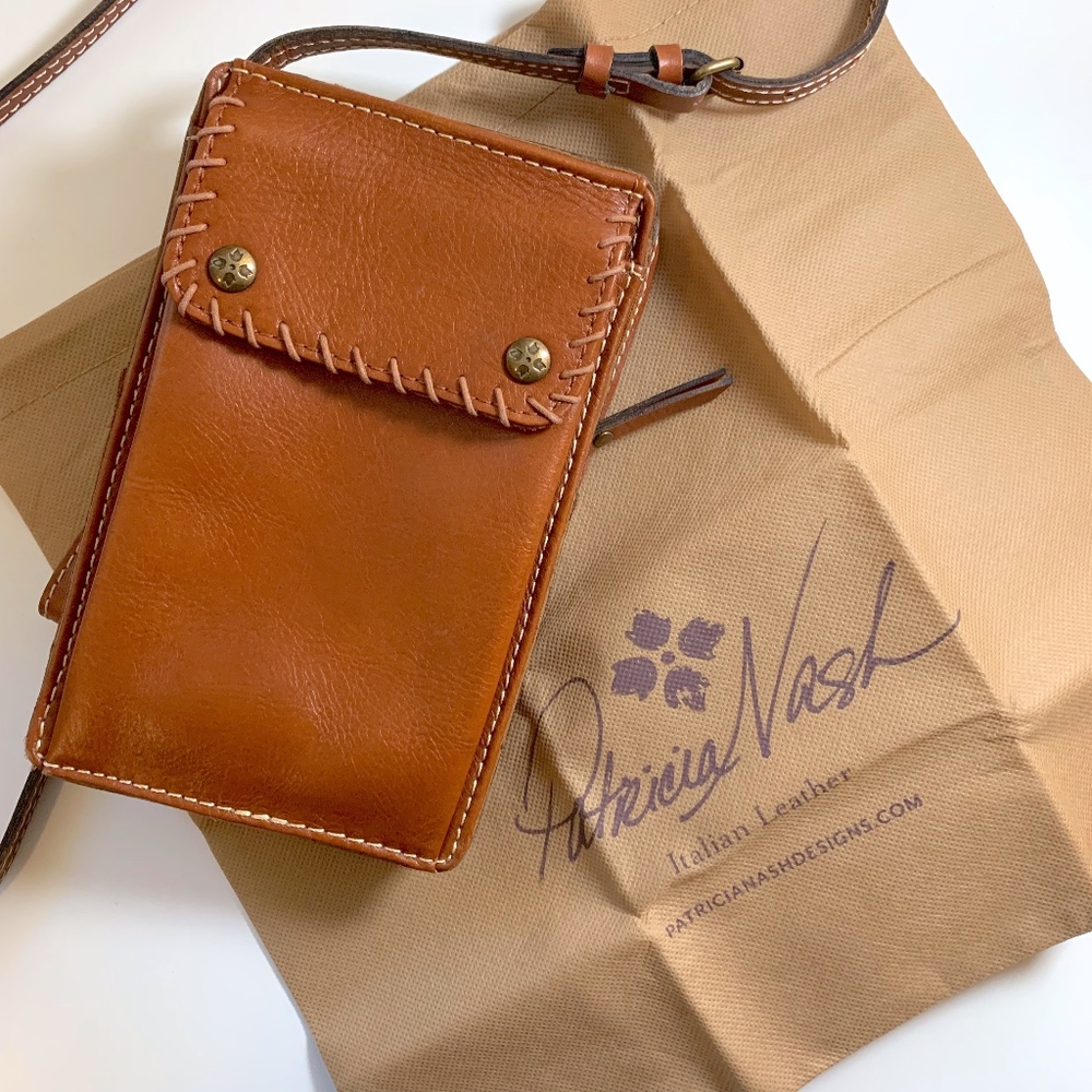 Patricia Nash Leather Cell Phone Crossbody Bag
